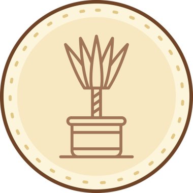 Bir kaktüs simgesinin vektör çizimi