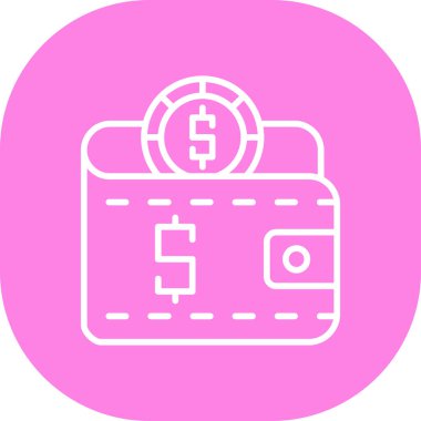 Dolar simgesi. Web için para vektör simgesinin basit illüstrasyonu