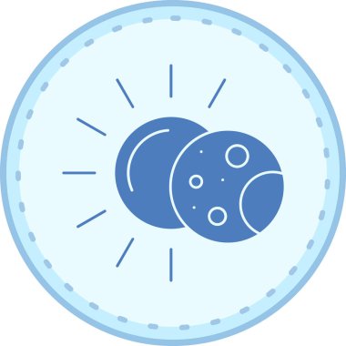 Bir gezegen simgesinin vektör illüstrasyonu