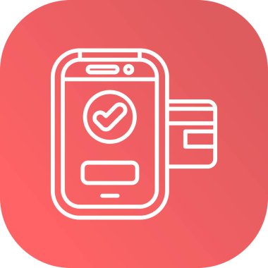 Vektör mobil simgesi, vektör illüstrasyonu