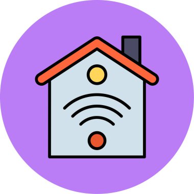 Ev. Web simgesi basit illüstrasyon