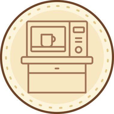 kahve makinesi ikon vektör illüstrasyonu