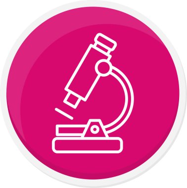 Mikroskop. Web simgesi basit illüstrasyon