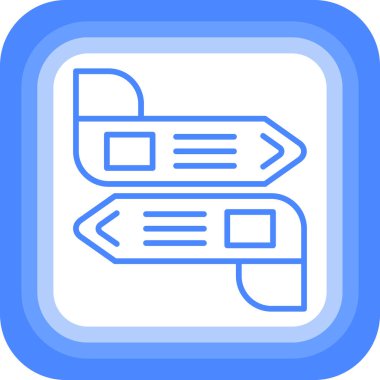 Yön. Web simgesi basit illüstrasyon