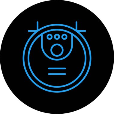 Bir robot simgesinin vektör illüstrasyonu