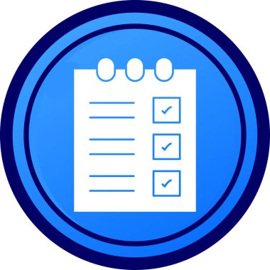 Kontrol listesi simgesi, vektör illüstrasyon tasarımı