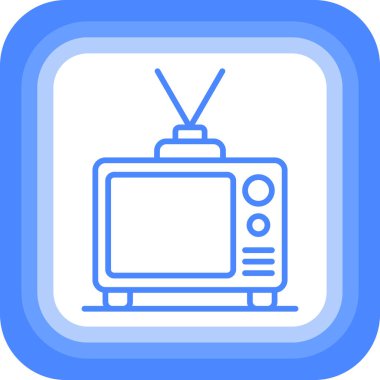 Radyo. Web simgesi basit illüstrasyon