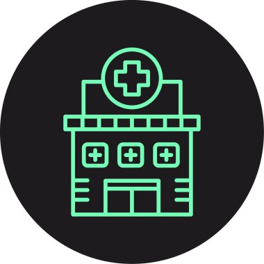Hastane Simgesi Vektör İllüstrasyonu