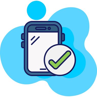 Akıllı telefon simgesi, basit vektör illüstrasyonu