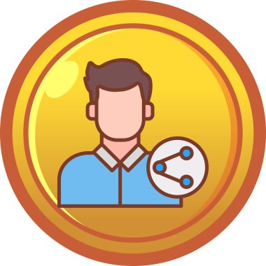 Para sikkesi vektör illüstrasyon tasarımı ile iş adamı