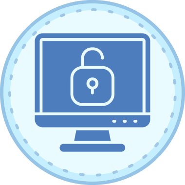 Kilit. Web simgesi basit illüstrasyon