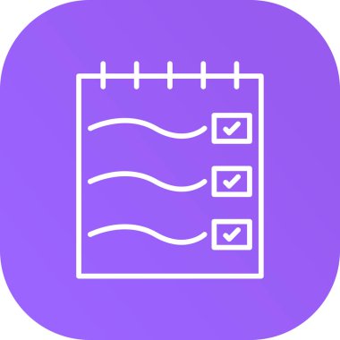 Soyut arkaplanda kontrol listesi simgesi izole edildi