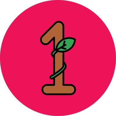 Bir ağaç simgesinin vektör illüstrasyonu