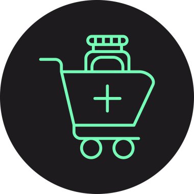 Sepet ikonu vektör illüstrasyonu