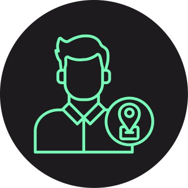 Eşsiz Kullanıcı Hesap Vektör Satırı Simgesi