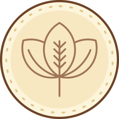 Bir çiçek simgesinin vektör illüstrasyonu