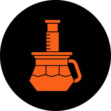 Bir benzin istasyonunun vektör illüstrasyonu