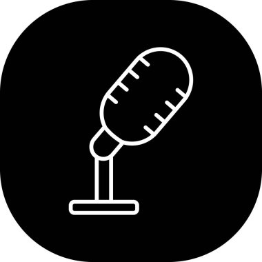 mikrofon simgesi vektör illüstrasyonu