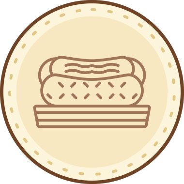 ekmek simgesi, vektör illüstrasyonu