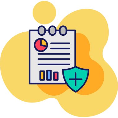 Veri koruma simgesi, vektör çizim