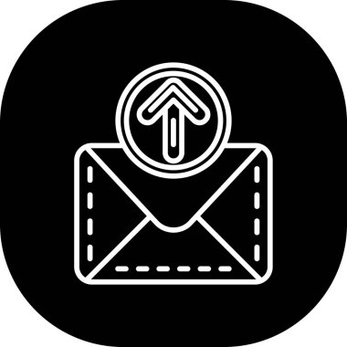 E-posta simge vektör web ve mobil uygulaması tasarımı, e-posta logo kavramı için beyaz arka plan üzerinde izole