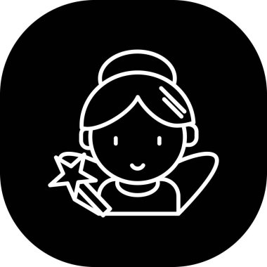 Bir kadın simgesinin vektör illüstrasyonu