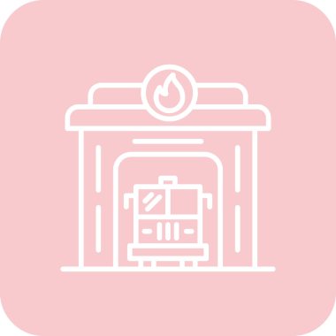 Eşsiz ateş vektör çizgisi simgesi