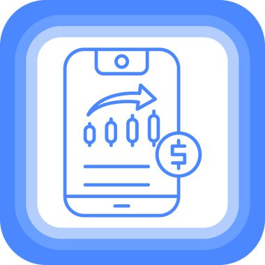 Cep telefonu. Web simgesi basit illüstrasyon