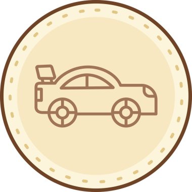 Araba sigortası. Web simgesi basit illüstrasyon