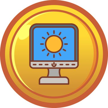 bitcoin. Web simgesi basit illüstrasyon