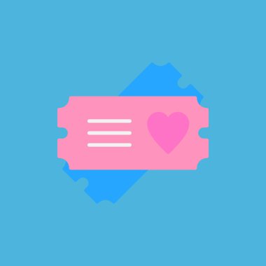 Aşk işareti olan bir kalp. Sevgililer Günü 'nün vektör illüstrasyonu.