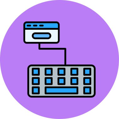 Dizüstü bilgisayar simgesi vektör çizimi