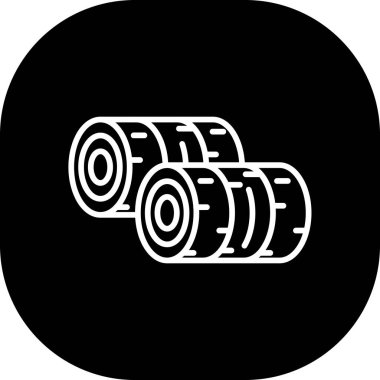 Vektör namlusu simgesi, basit illüstrasyon