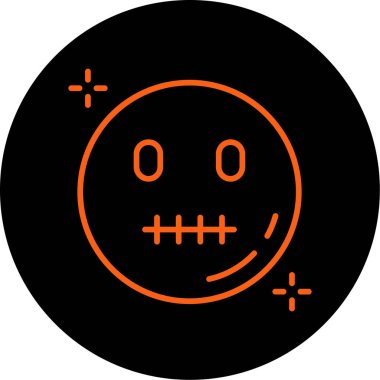 Mutlu Emoji Simgesi Vektör İllüstrasyonu