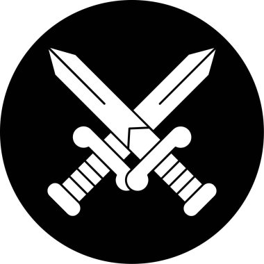 Kılıç. Web simgesi basit illüstrasyon