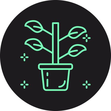 bitki simgesi, vektör illüstrasyonu