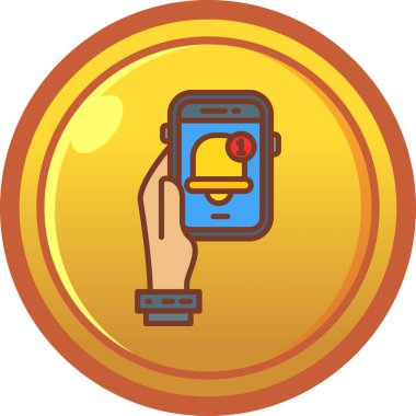 Cep telefonu simgesi, vektör illüstrasyonu