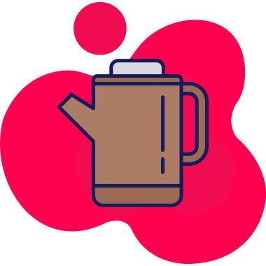 içecek içecek ikonu doldurulmuş - taslak biçiminde