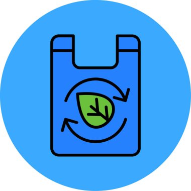 Ekoloji çevresi simgesi - ana hatlar biçiminde