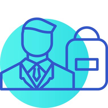 Çanta. Web simgesi basit tasarım