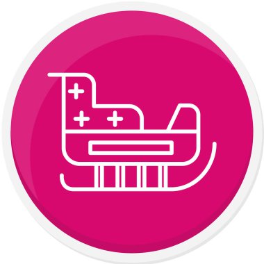 Line Hospital yatak ikonu beyaz arka planda izole edildi. Renkli taslak konsepti. Vektör.