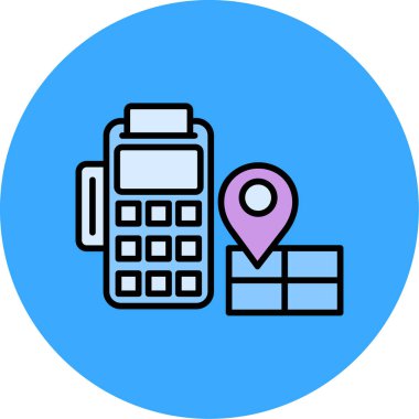 konum simgesi, vektör çizimi