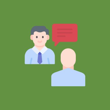 iş adamının düz simgesi