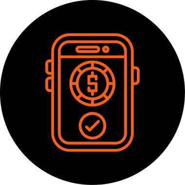 Simge ve vektör illüstrasyonunu ödemek için tıklayın basit tasarım