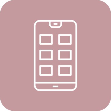 Modern akıllı telefon simgesinin vektör çizimi