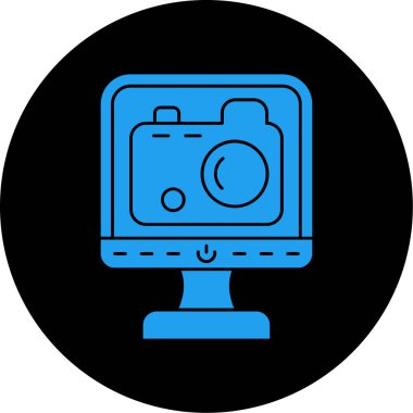 Fotoğraf Kamerası Simgesi. Vektör İllüstrasyonu