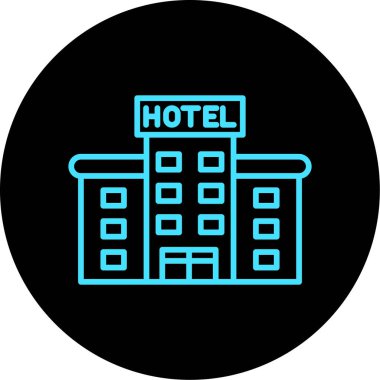 Otel simgesi vektör illüstrasyonu