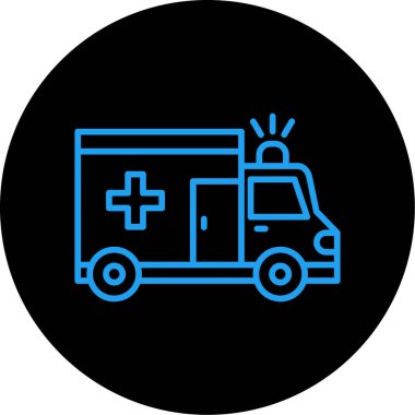 ambulans simgesi vektör illüstrasyonu