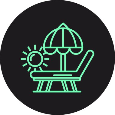 güzel ve yeşil vektör çizgisi simgesi