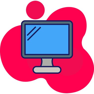 Bilgisayar. Web simgesi basit illüstrasyon